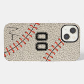 Personalisiertes Nummer- und Namens-Baseball-Custo iPhone Hülle (Rückseite (Horizontal))