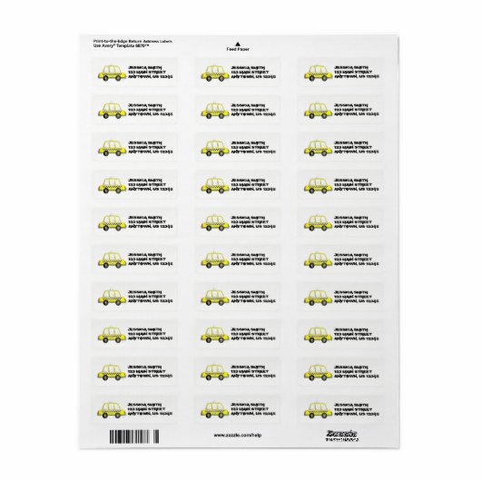 Personalisiertes NYC Yellow Taxi Schachbrett Cab N (Vorne)