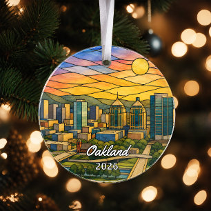 Personalisiertes Oakland-Acrylabzeichen, Benutzerd Ornament