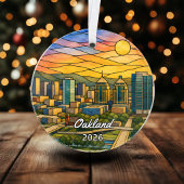 Personalisiertes Oakland-Acrylabzeichen, Benutzerd Ornament