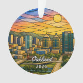 Personalisiertes Oakland-Acrylabzeichen, Benutzerd Ornament (Vorderseite)