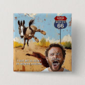 Personalisiertes Oatman Route 66 Foto Button (Vorderseite)