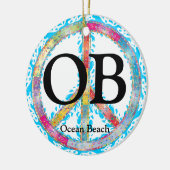Personalisiertes OB Ocean Beach Keramik Ornament (Links)