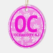 Personalisiertes OC NJ Ocean City New Jersey in Pi Keramik Ornament (Links)