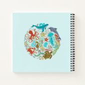 Personalisiertes Ocean Notebook (Monogram Underwat Notizblock (Rückseite)