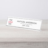 Personalisiertes Office- und Business-Zeichen Schreibtischnamensplakette (Vorderseite )