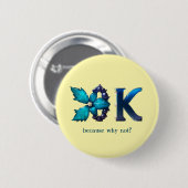 Personalisiertes „OK“-Design Button (Vorne & Hinten)