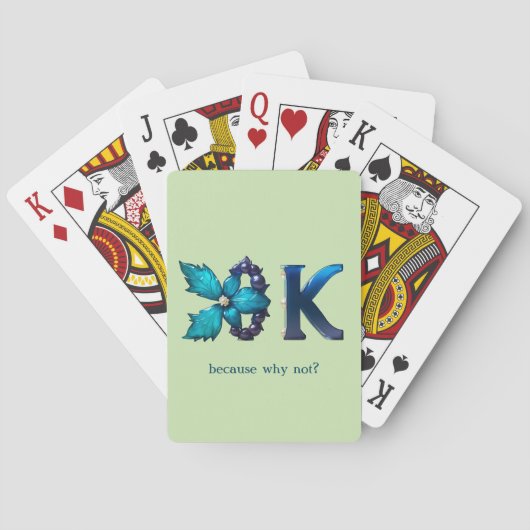 Personalisiertes „OK, warum nicht?“ Spielkarten (Rückseite)