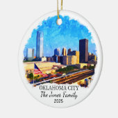 Personalisiertes Oklahoma City Ornament, Oklahoma Keramik Ornament (Links)
