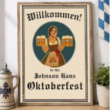 Personalisiertes Oktoberfest-Willkommensschild bay