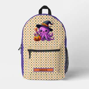 personalisiertes Oktopus Halloween Bedruckter Rucksack
