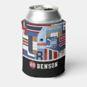 Personalisiertes Old Time Ice Hockey Shirt Puck Dosenkühler (Kanne Rückseite)