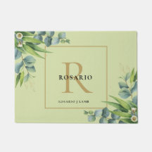 Personalisiertes Olive Green Gold Monogramm