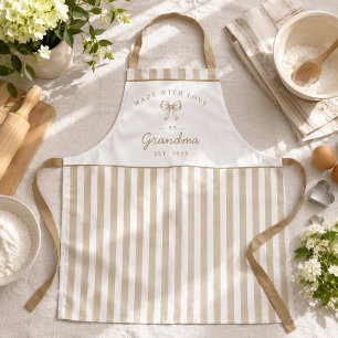 Personalisiertes Oma-Creme-Streifen-Backgeschenk Schürze