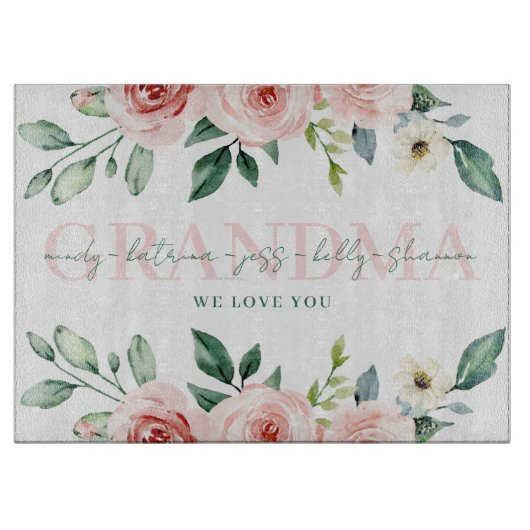 Personalisiertes Oma Cutting Board Schneidebrett (Vorderseite)