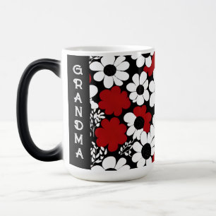 Personalisiertes Oma Floral Muster Verwandlungstasse