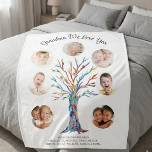 Personalisiertes Oma-Foto-Andenken Fleecedecke