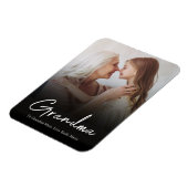 Personalisiertes Oma Foto Einfache moderne Individ Magnet (Linke Seite)