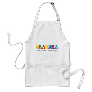 Personalisiertes Oma-Geschenk mit Namen der Enkelk Schürze