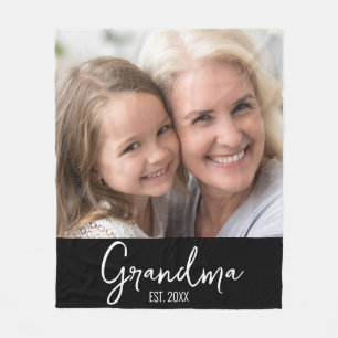 Personalisiertes Oma-Gründungsjahr Foto Fleecedecke