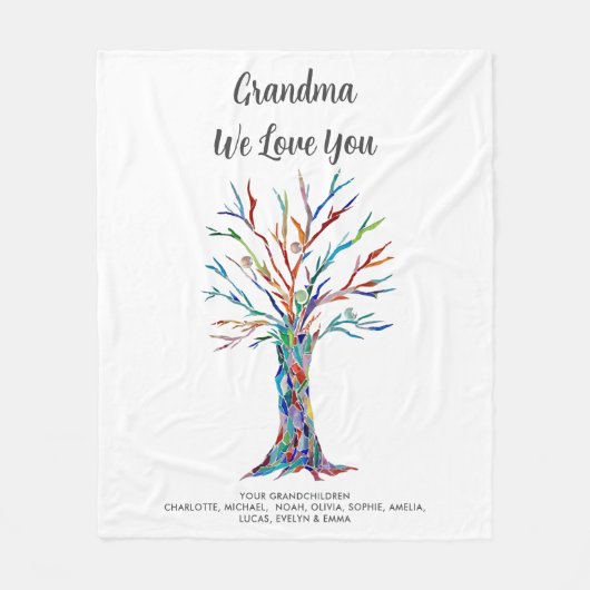 Personalisiertes Oma Keepake-Foto Fleecedecke (Vorderseite)