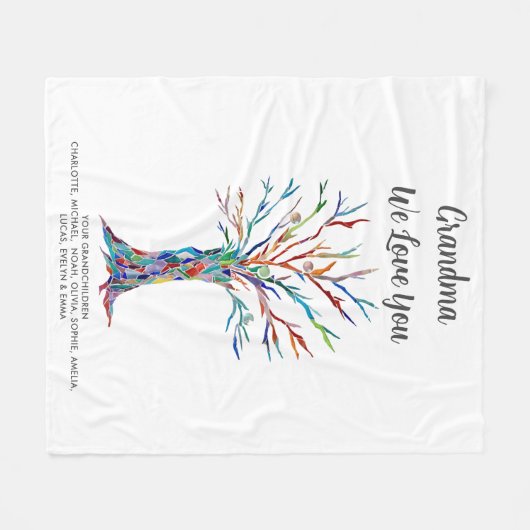 Personalisiertes Oma Keepake-Foto Fleecedecke (Vorderseite (Horizontal))