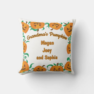 Personalisiertes Oma-Kürbiskins Halloween-Kissen Kissen