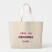 Personalisiertes Oma-Script Jumbo Stoffbeutel (Rückseite)