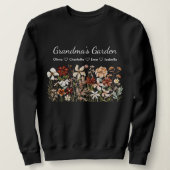 Personalisiertes Oma Vintag Wildblume Garten Sweatshirt (Design vorne)