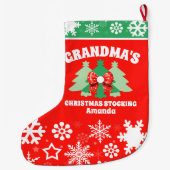 Personalisiertes Oma-Weihnachtsgeschenk Großer Weihnachtsstrumpf (Rückseite)