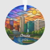 Personalisiertes Omaha-Acrylabzeichen, Benutzerdef Ornament (Rückseite)