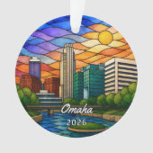 Personalisiertes Omaha-Acrylabzeichen, Benutzerdef Ornament (Vorderseite)
