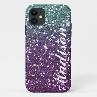 Personalisiertes ombre lila Kasten Glitzer-IPhone5 Case-Mate iPhone Hülle