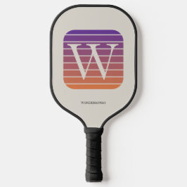 Personalisiertes Ombre-Monogramm-Quadrat Pickleball Schläger