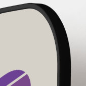 Personalisiertes Ombre-Monogramm-Quadrat Pickleball Schläger (Linke Seite)