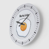 Personalisiertes Omelet Frühstück - Küchendekor Große Wanduhr (Winkel)