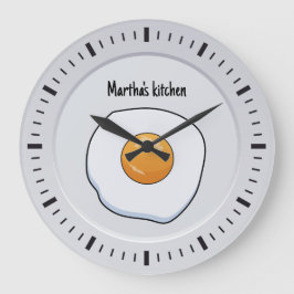 Personalisiertes Omelet Frühstück - Küchendekor Große Wanduhr