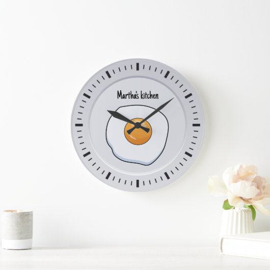 Personalisiertes Omelet Frühstück - Küchendekor Große Wanduhr (Zuhause)