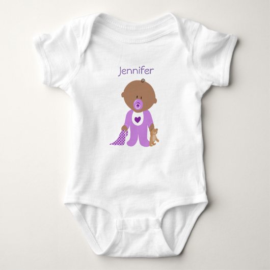 Personalisiertes One-Piece-T-Shirt mit dem Namen I Baby Strampler (Vorderseite)