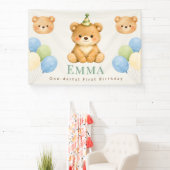 Personalisiertes Onederful-Bär-Erstgeburtstagsbann Banner (InSitu)