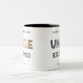 Personalisiertes Onkel Geschenk Bester Onkel je Ni Zweifarbige Tasse (Mittel)