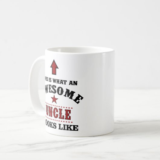 Personalisiertes Onkel-Geschenk Kaffeetasse (Vorderseite Links)