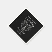 Personalisiertes Onyx-Jubiläum 7 Jahre Serviette (Ecke)