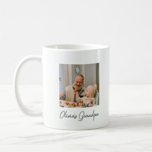 Personalisiertes Opa-Foto-Geschenk Kaffeetasse (Links)