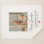 Personalisiertes Opa-Foto-Geschenk Sherpadecke (Vorderseite (Horizontal))