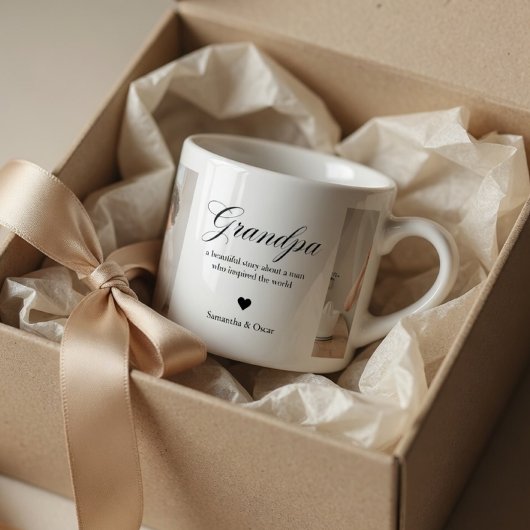 Personalisiertes Opa-Foto Maßgeschneiderter Großva Espressotasse