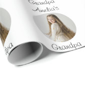 Personalisiertes Opa-Geschenk - Großkindgesicht - Geschenkpapier (Rolleneckpunkt)