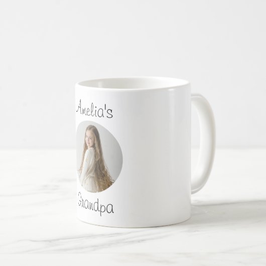 Personalisiertes Opa-Geschenk - Großkindgesicht - Kaffeetasse (VorderseiteRechts)