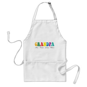 Personalisiertes Opa-Geschenk mit Namen der Enkelk Schürze
