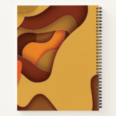 Personalisiertes Orange Abstraktes Musterdiagramm Notizblock